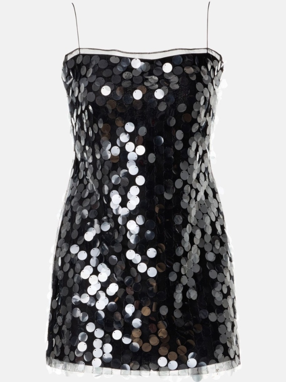 16Arlington 16 Arlington FIA Black Sequin Sequined Mini Tulle Dress UK 10 = US 6